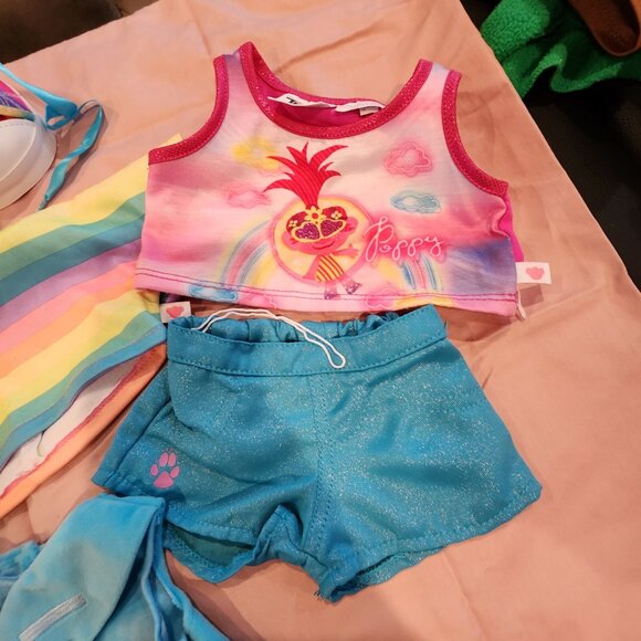 Build A bear Rainbow Troll Clothing lot High tops - Picture 3 of 4